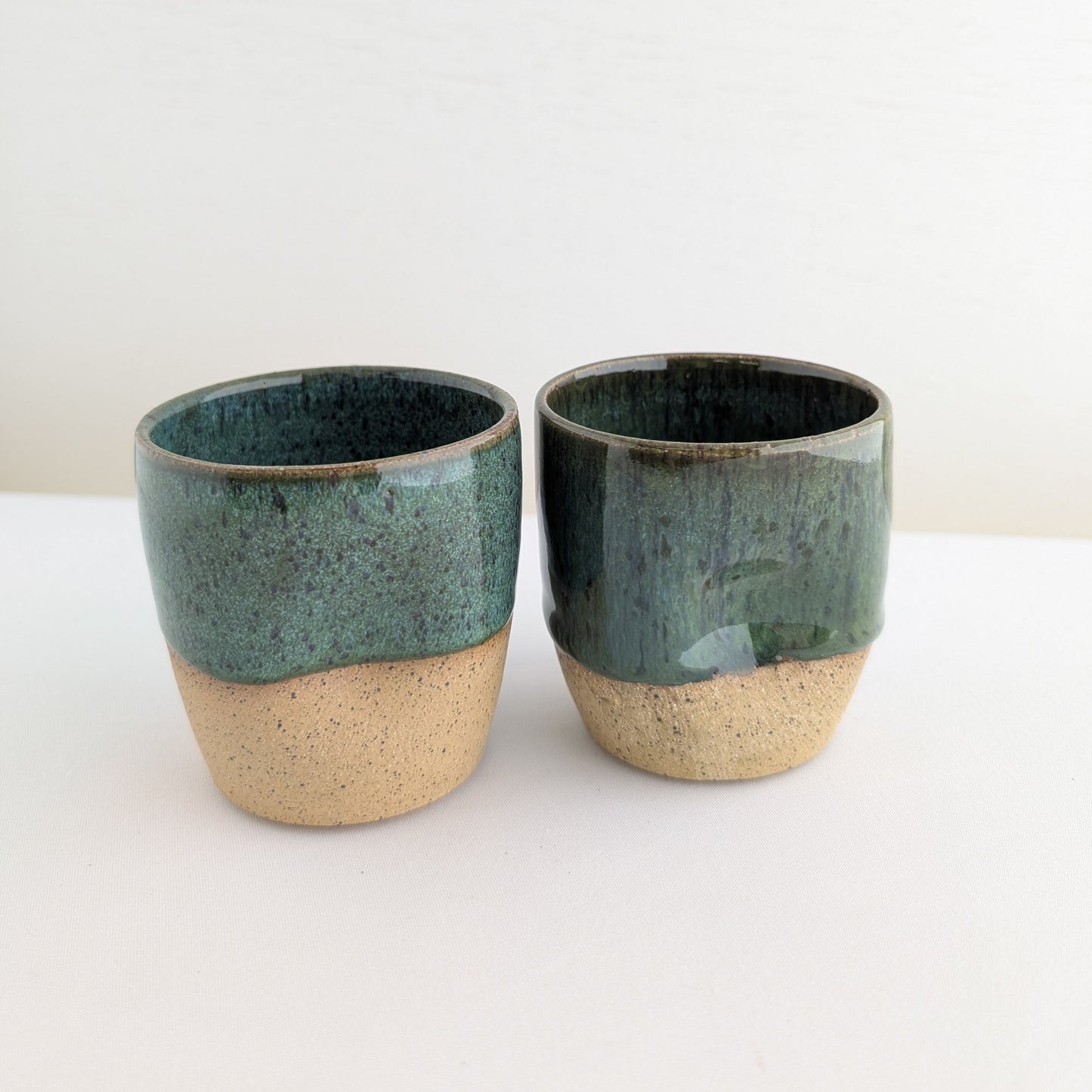 Marbled Forest Teal Thumbprint Mug, Small, Speckled